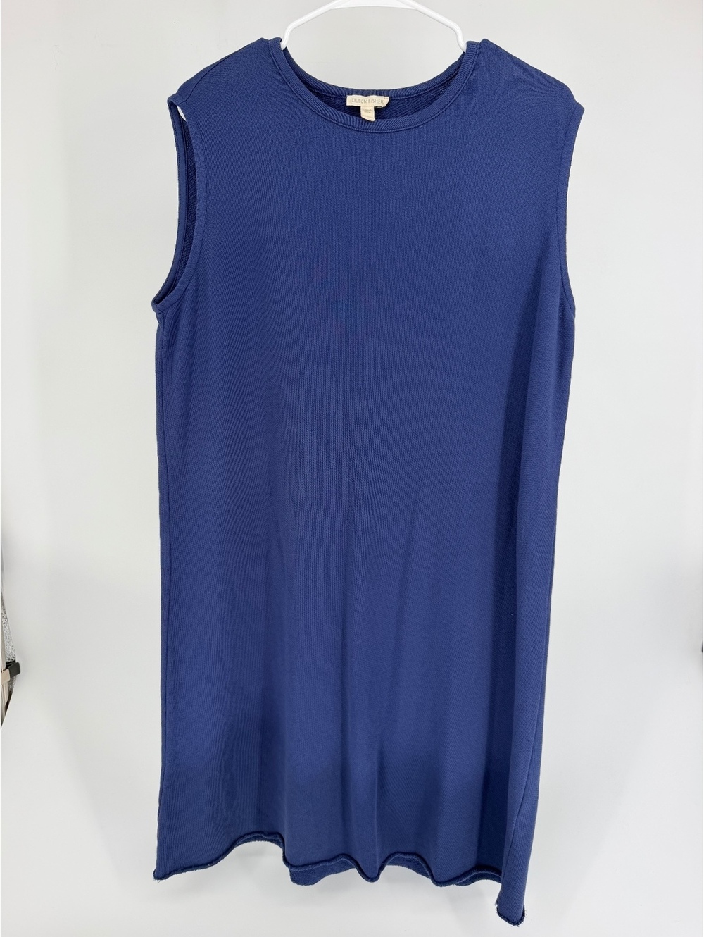 Eileen Fisher Navy Blue Sleeveless Knit Dress Medium